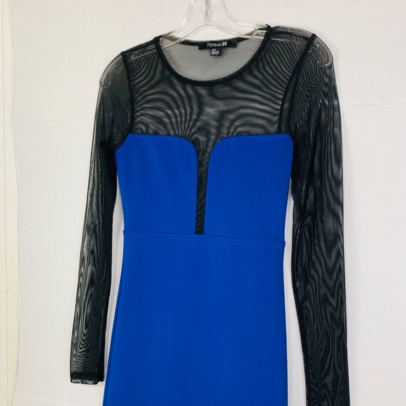 Forever 21 Black Blue party cocktail dress - Picture 5 of 10